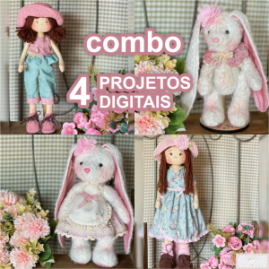 Combo Digital Bonecas e Coelhas (4 projetos)