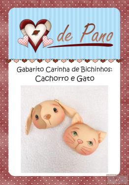 GABARITO PARA ROSTINHO DE BICHINHOS III - GATA E CACHORRO