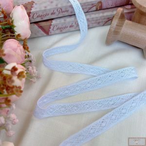 RN121 - RENDA DE ALGODÃO CANDY COLORS AZUL (LARGURA - 1cm)