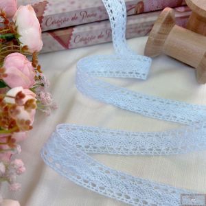 RN459 - RENDA DE ALGODÃO CANDY COLORS AZUL (LARGURA - 2cm)