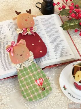 PROJETO VIA CORREIO - MARCADOR DE PÁGINAS URSO E RENA