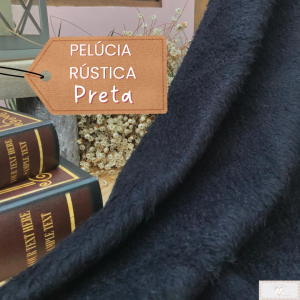 PELÚCIA RÚSTICA - PRETA (50 X 80 CM)