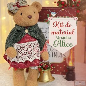 Ursinha Alice - KIT DE MATERIAL (Sem Projeto!)