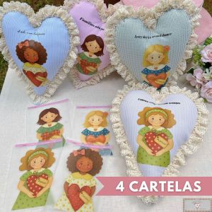 Combo Mamães "Aquarela" - Estampe e Crie! (4 Cartelas)