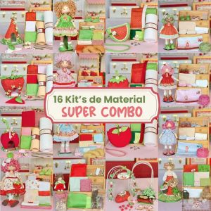 SUPER Combo de Kit's de Material - Livro "FRUTINHAS" (Faça 16 Peças!)