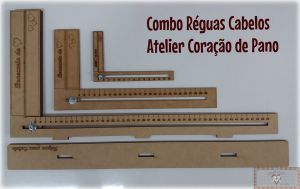 COMBO RÉGUA DE CABELO (15CM + 30CM + 50CM)