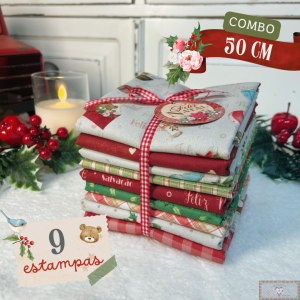 PRÉ VENDA - Combo de Tecidos Natalinos (9 ESTAMPAS!) - 50CM