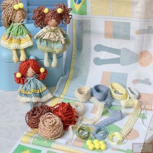 Bonecas Brasileirinhas - KIT DE MATERIAL (Sem Projeto!) FAZ 3 BONECAS! 