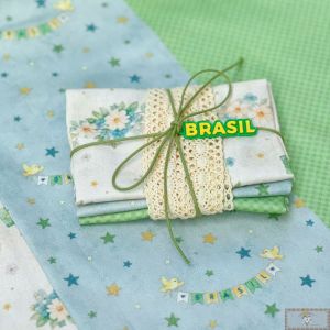 Combo "Vai Brasil!" - Tricoline (30X150CM) + 2 MT Aviamentos!