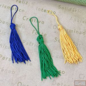 Kit Pingente de Seda VAI BRASIL - 12cm (3UN)