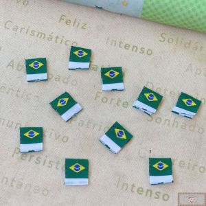 Mini Etiquetas Bandeiras do Brasil - (10UN)