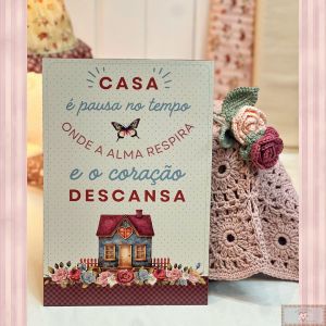 Quadro Decorativo em MDF - Casa Aconchegante (1UN)