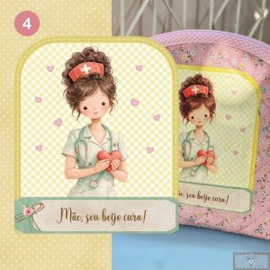 Estampe E Crie - Dia das Mães 04 - "Mãe, seu beijo cura"