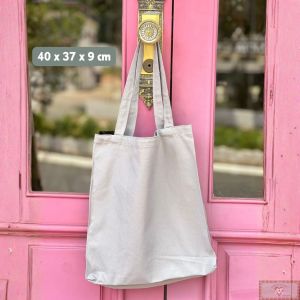 EcoBag 100% Algodão - Cinza (1UN) 40 X 37 X 9 CM