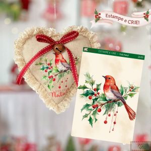 Estampe E Crie P - Natal - Pássaro 25 / 05