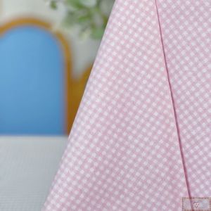 Tecido Tricoline Digital CEREJA C94961 - Xadrez ROSA - 50CM