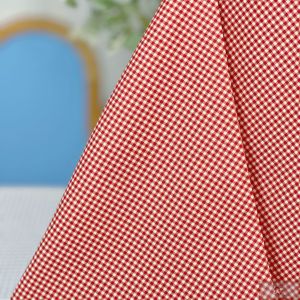 Tecido Tricoline Digital CEREJA C99180 - Xadrez VERMELHO - 50CM