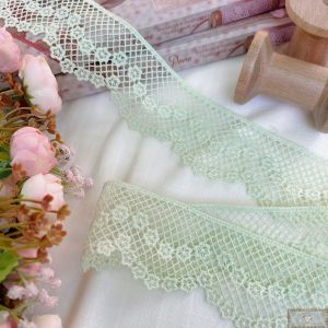 RN453 - RENDA FLORES CANDY COLORS - VERDE (LARGURA - 5cm)
