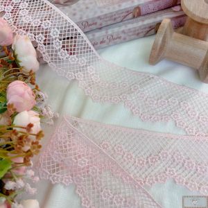 RN450 - RENDA FLORES CANDY COLORS - ROSA (LARGURA - 5cm)