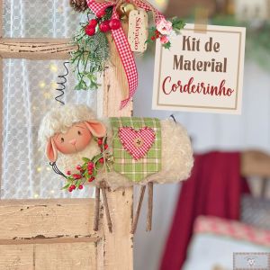 Cordeirinho de Natal - KIT DE MATERIAL (Sem Projeto!)