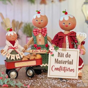 Confeiteiros de Natal - KIT DE MATERIAL (Sem Projeto!)