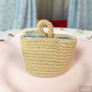 Mini Cestinha de corda - Bege CLARO (1UN)