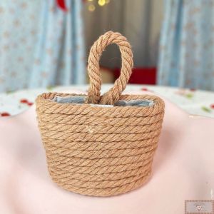 Mini Cestinha de corda - Bege ESCURO (1UN)