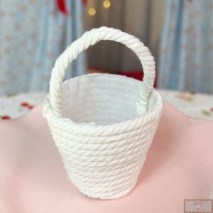 Mini Cestinha de corda - BRANCA (1UN)