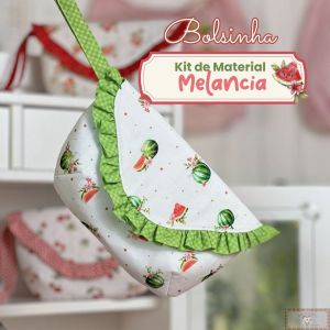 Bolsinha MELANCIA - KIT DE MATERIAL (SEM PROJETO!)