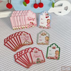 Combo Tag's de Presente - FRUTINHAS (8UN de cada Fruta!)