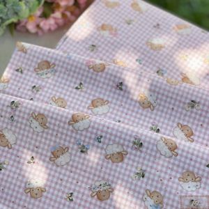 Tecido Tricoline Digital FLORENCE C94467 - Ovelha - ROSA - 50CM