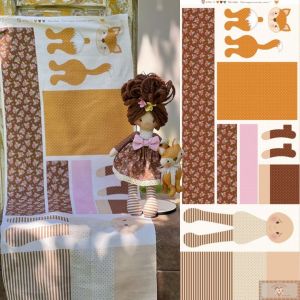 MARROM - Painel PET Dolls RAPOSA CA2920 - Faz 1 BONECA + 1 BICHINHO!