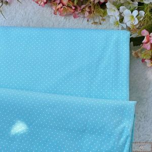 TEC43 - Tecido Tricoline 50CM - POÁ CLÁSSICO - Azul Piscina - MT