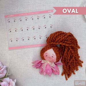 Estampe e Crie Rostinho de Boneca - OVAL P