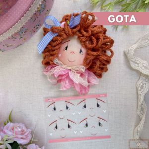Estampe e Crie Rostinho de Boneca - GOTA G