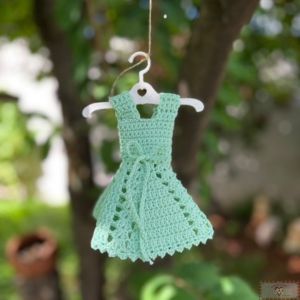 Vestido de Crochê BONECA COMIGO! - Verde