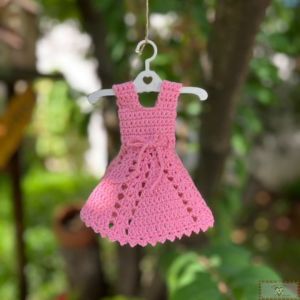 Vestido de Crochê BONECA COMIGO! - Rosa Chiclete