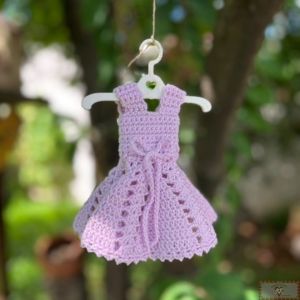 Vestido de Crochê BONECA COMIGO! - Lilás