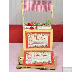 Barraca em MDF - Doçuras (58 x 35 x 12 CM) + Adesivo!