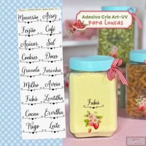 Adesivo Crie Arte-UV - ALIMENTOS (Transfer de Louça)