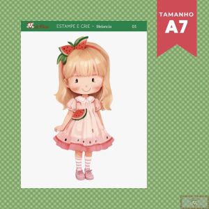 Estampe E Crie PP - Melancia - Boneca 03