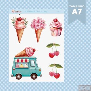 Estampe E Crie PP - Cereja - Caminhão 03