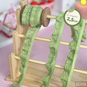 RN556 - Renda FRUFRU Tingida VERDE FRUIT (LARGURA - 2,5cm)