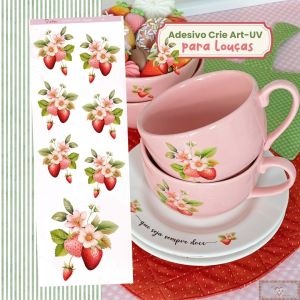 Adesivo Crie Arte-UV - MORANGO G (Transfer de Louça)