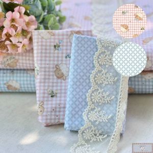 Combo Tricoline Ovelha + 2MT de Rendas - ROSA (30 X 150 CM)