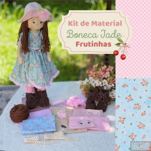 Boneca Jade - KIT DE MATERIAL (Sem Projeto!) COM sapato