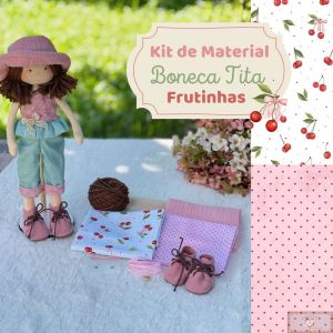 Boneca Tita - KIT DE MATERIAL (Sem Projeto!) COM sapato