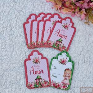 Tag de Presente - MELANCIA "Feito com Amor" (8UN)