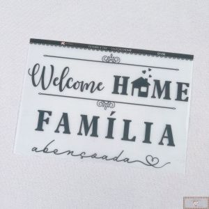 Estampe e Crie "Coleção HOME" - Welcome (1 Cartela)