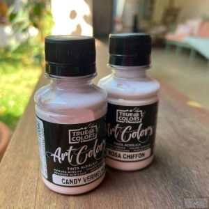 Combo Tinta Acrílica ART COLORS (100ml) - ROSA CHIFFON + CANDY VERMELHO